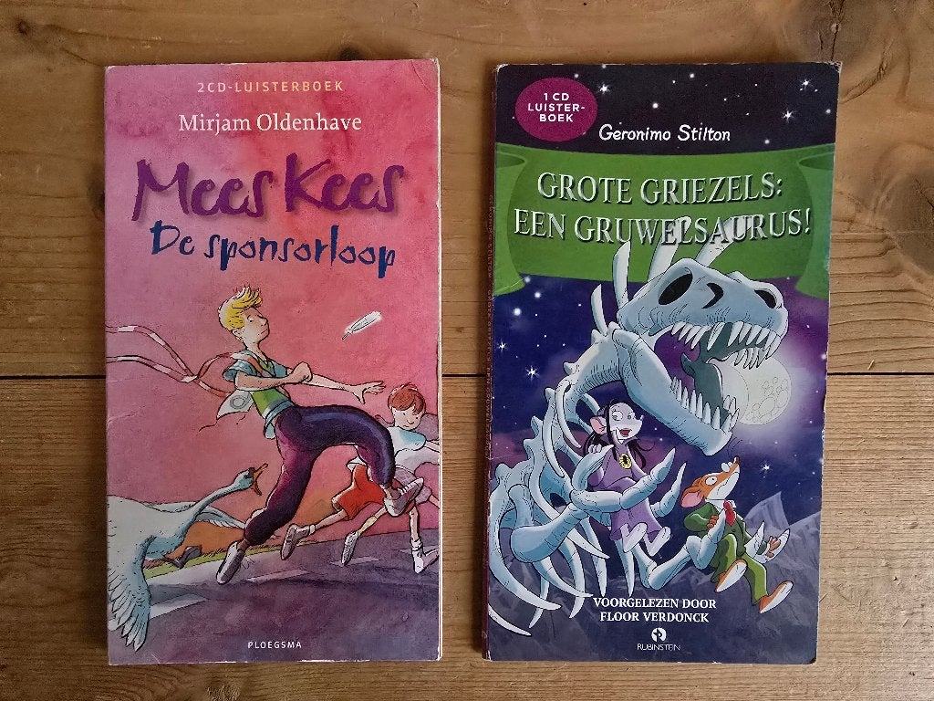 2 Luisterboeken: Mees Kees & Grote Griezels, Boeken, Luisterboeken, Kind, Cd, Mirjam Oldenhave, Geronimo Stilton, Ophalen of Verzenden
