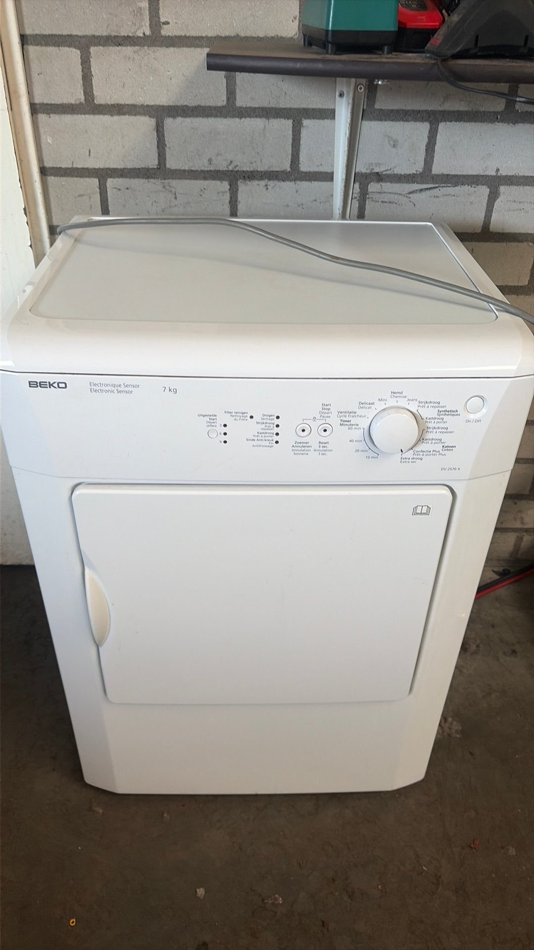Beko wasdroger luchtdroger met afvoerslang, Ophalen, 6 tot 8 kg, Gebruikt, Luchtafvoer