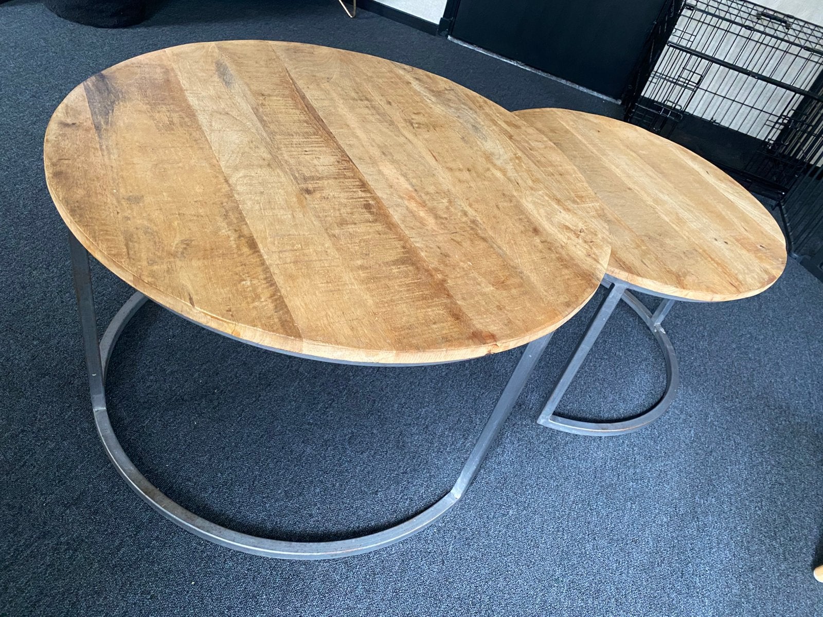 Mango houten salontafels, Gebruikt, 50 tot 100 cm, Rond, 50 tot 100 cm