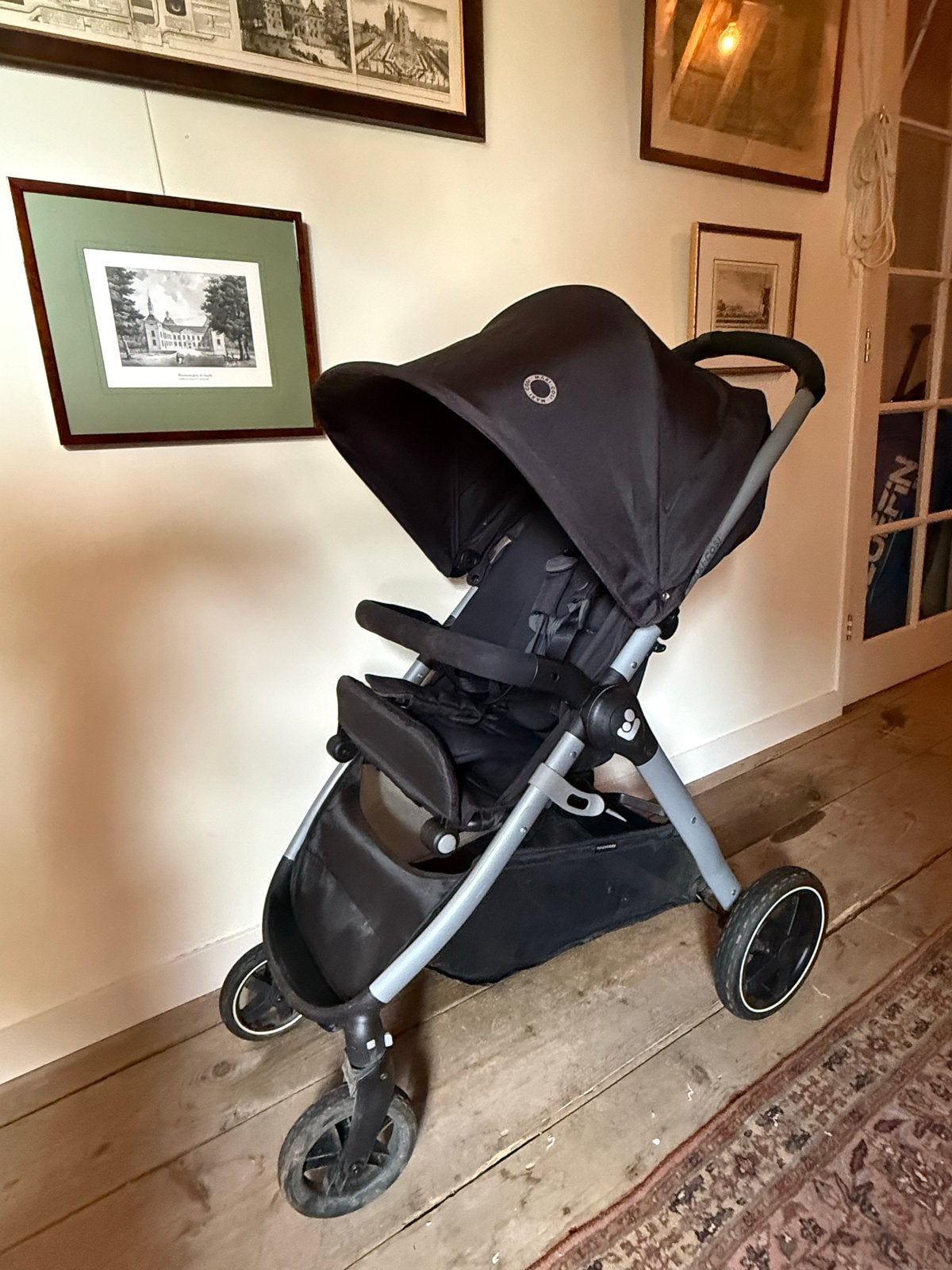 Maxi Cosi Gia Essential Black buggy + regenhoes, Ophalen, Gebruikt, Maxi-Cosi, Regenhoes