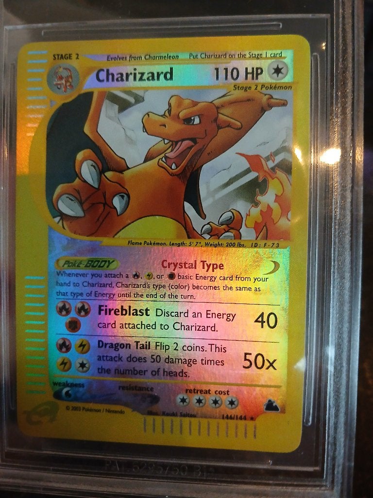 Charizard rev foil skyridge, Hobby en Vrije tijd, Verzamelkaartspellen | Pokémon, Ophalen, Zo goed als nieuw, Foil