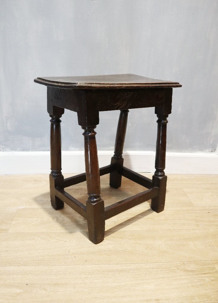 Antieke Engels krukje, Jointstool 17e eeuw, Ophalen of Verzenden