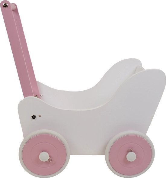 Bandits en angels houten poppenwagen, Kinderen en Baby's, Speelgoed | Houten speelgoed, Ophalen, Zo goed als nieuw, Duw- of Trekspeelgoed