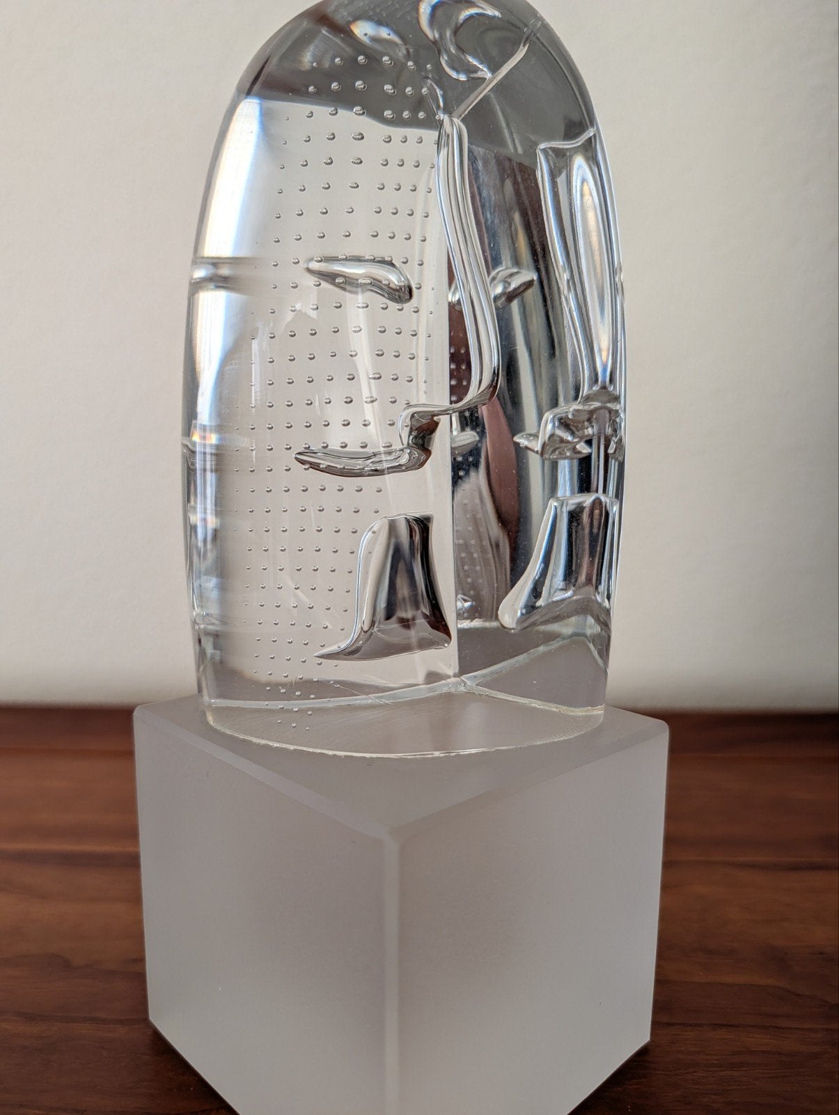 Kosta Boda Unica sculptuur, Glas, Wit, Beeld, Ophalen of Verzenden