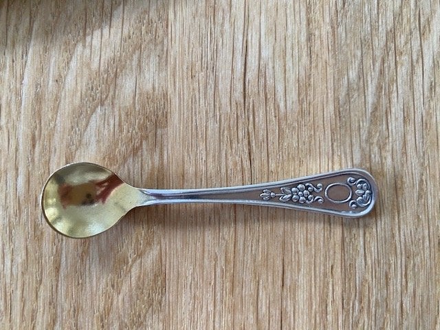 antiek lepeltje goud/zilver kleurig, Ophalen of Verzenden