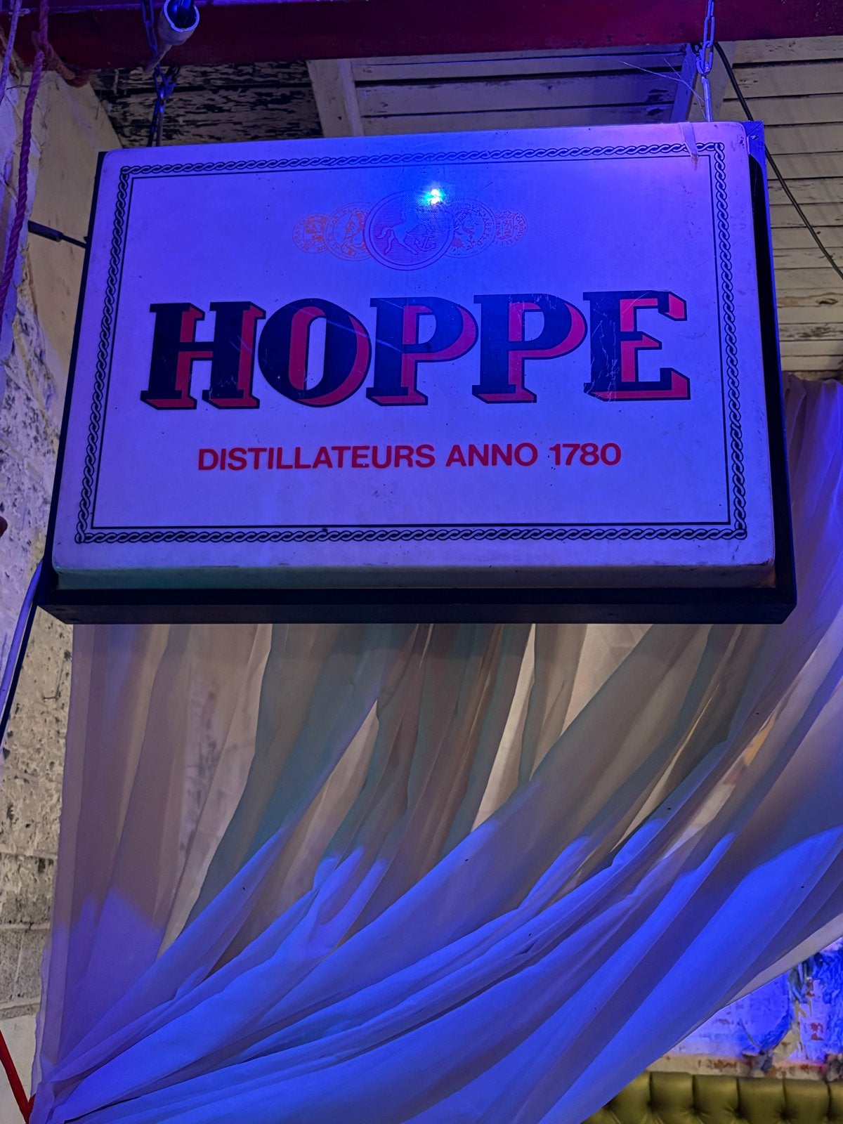Vintage Hoppe Distillateurs Lichtbak - Anno 1780, Ophalen