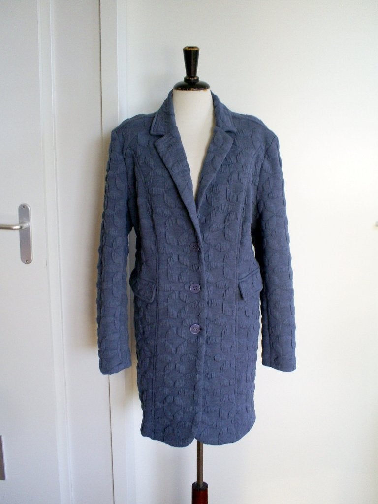 blauw HELENA HART lang colbert mt. 44, Maat 46/48 (XL) of groter, Helena Hart, Zo goed als nieuw, Jasje