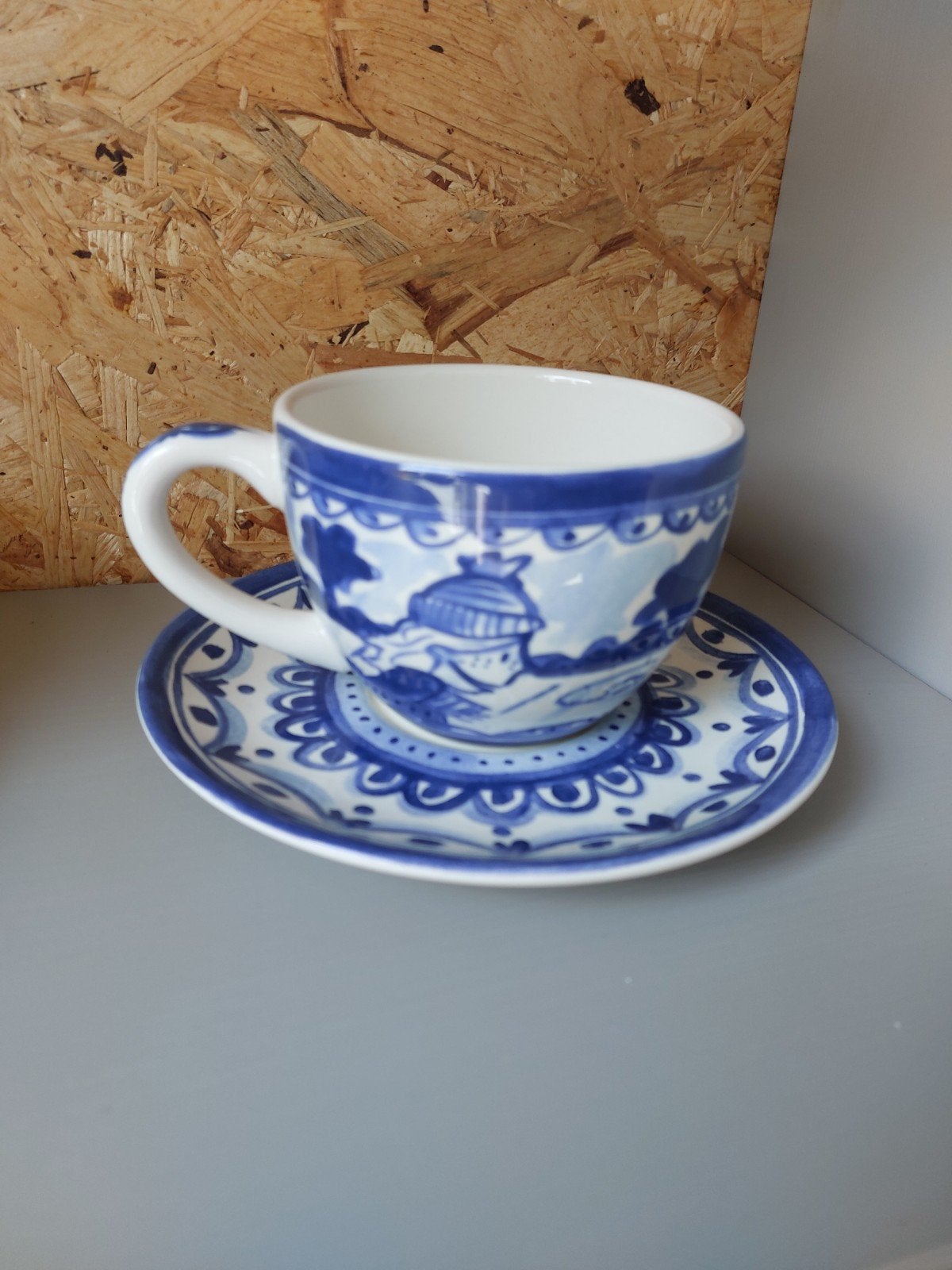 Blond Amsterdam delfts blond kop en schotel, Huis en Inrichting, Keuken | Servies, Blond Amsterdam, Ophalen of Verzenden, Zo goed als nieuw