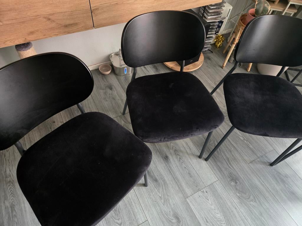 Zwarte eetkamerstoelen Kwantum, 4 stuks, Ophalen, Zwart, Vijf, Zes of meer stoelen