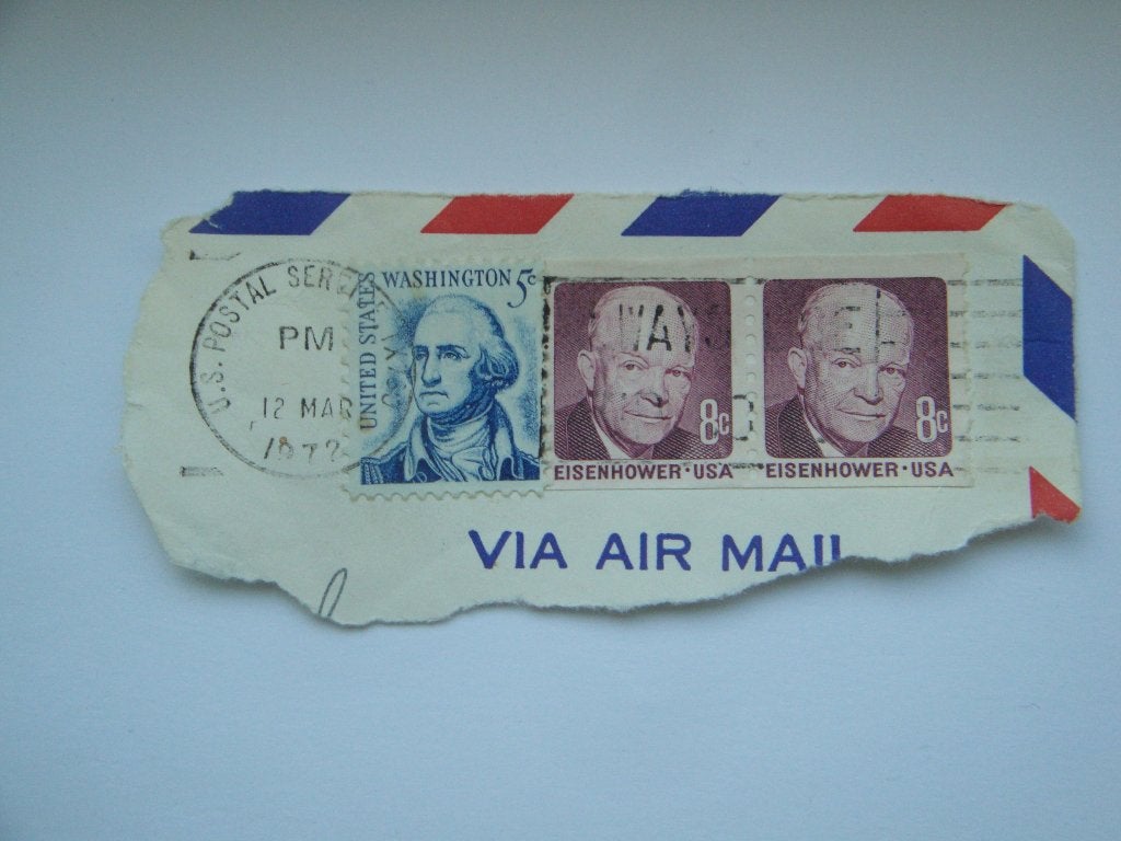 Postzegels Amerika 5 en 8 cent Washington en Eisenhower 1972, Postzegels en Munten, Postzegels | Amerika, Verzenden, Gestempeld