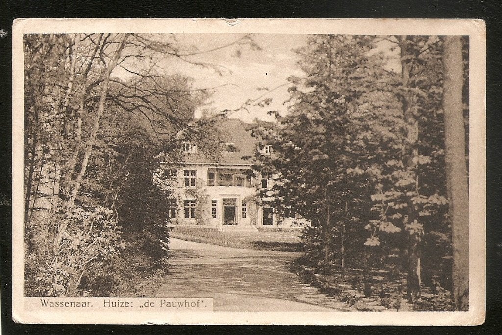 Wassenaar, Huize De Pauwhof, Ophalen of Verzenden, 1920 tot 1940, Gelopen, Zuid-Holland