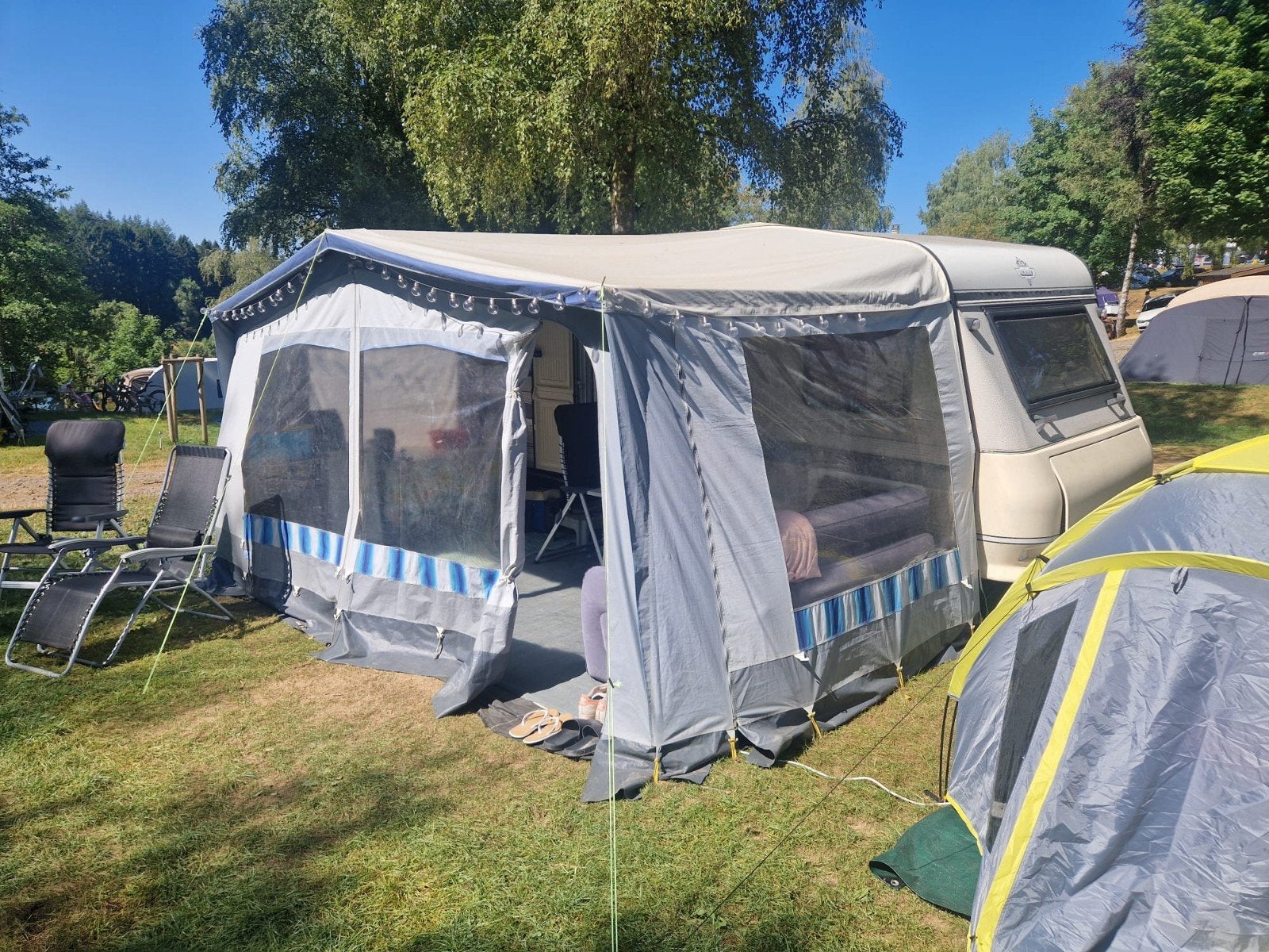 Hobby 12A Caravan uit 1992 - Direct klaar voor vakantie!, Caravans en Kamperen, Hobby, Treinzit, Particulier, Tot en met 4