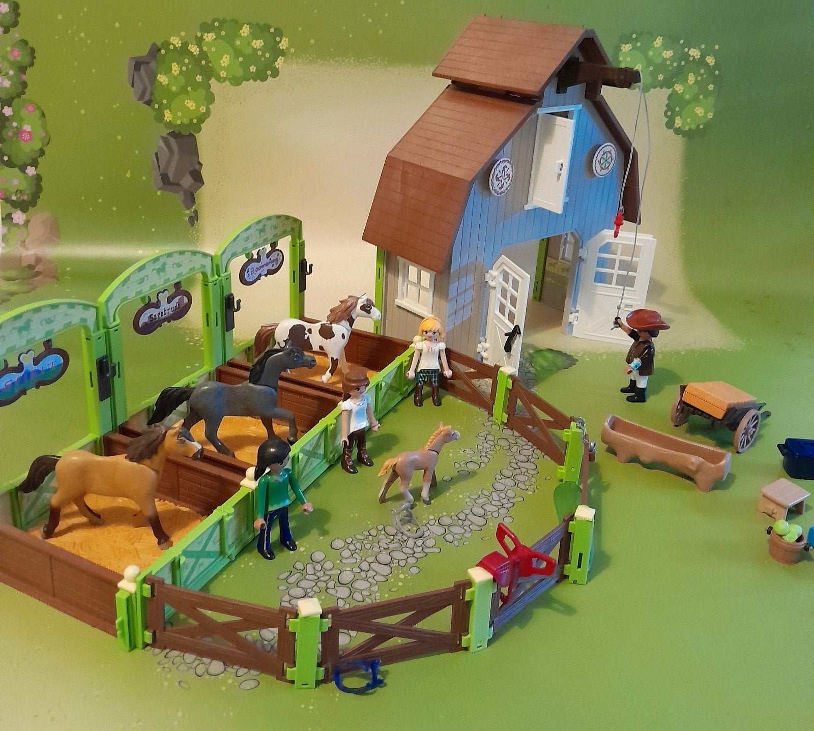 Playmobil Spirit Barn / Schuur met 3 paarden stallen, Ophalen of Verzenden, Zo goed als nieuw, Country