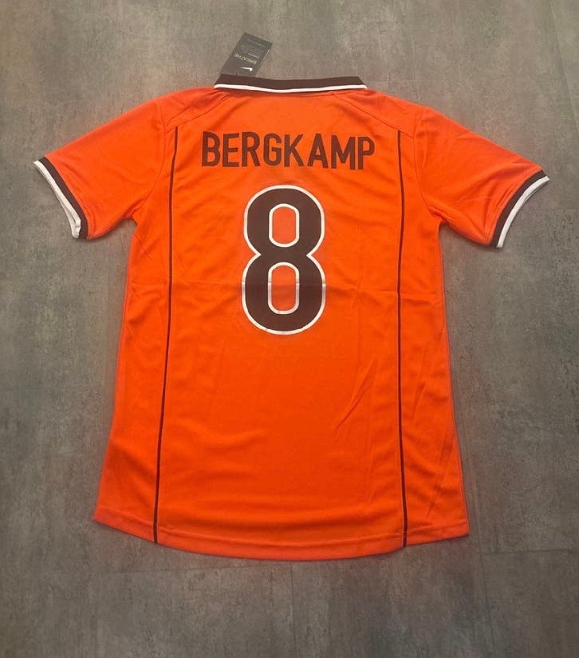 Nederlands Elftal Thuisshirt 1998 Bergkamp #8 Maat XL, Ophalen of Verzenden, Zo goed als nieuw, Maat 56/58 (XL), Oranje