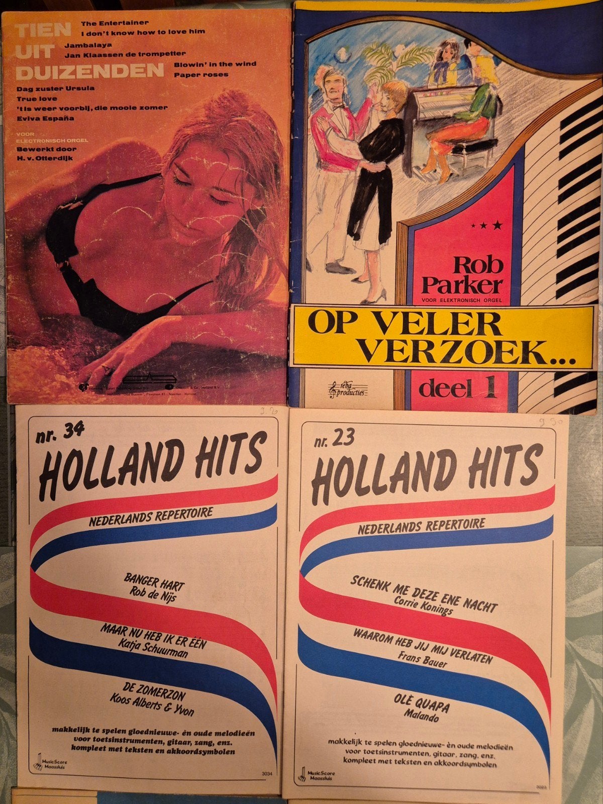 6 stuks Diverse Hollandse Muziekboeken - Feest en Hits Colle, Gebruikt, Piano, Overige soorten, Ophalen of Verzenden
