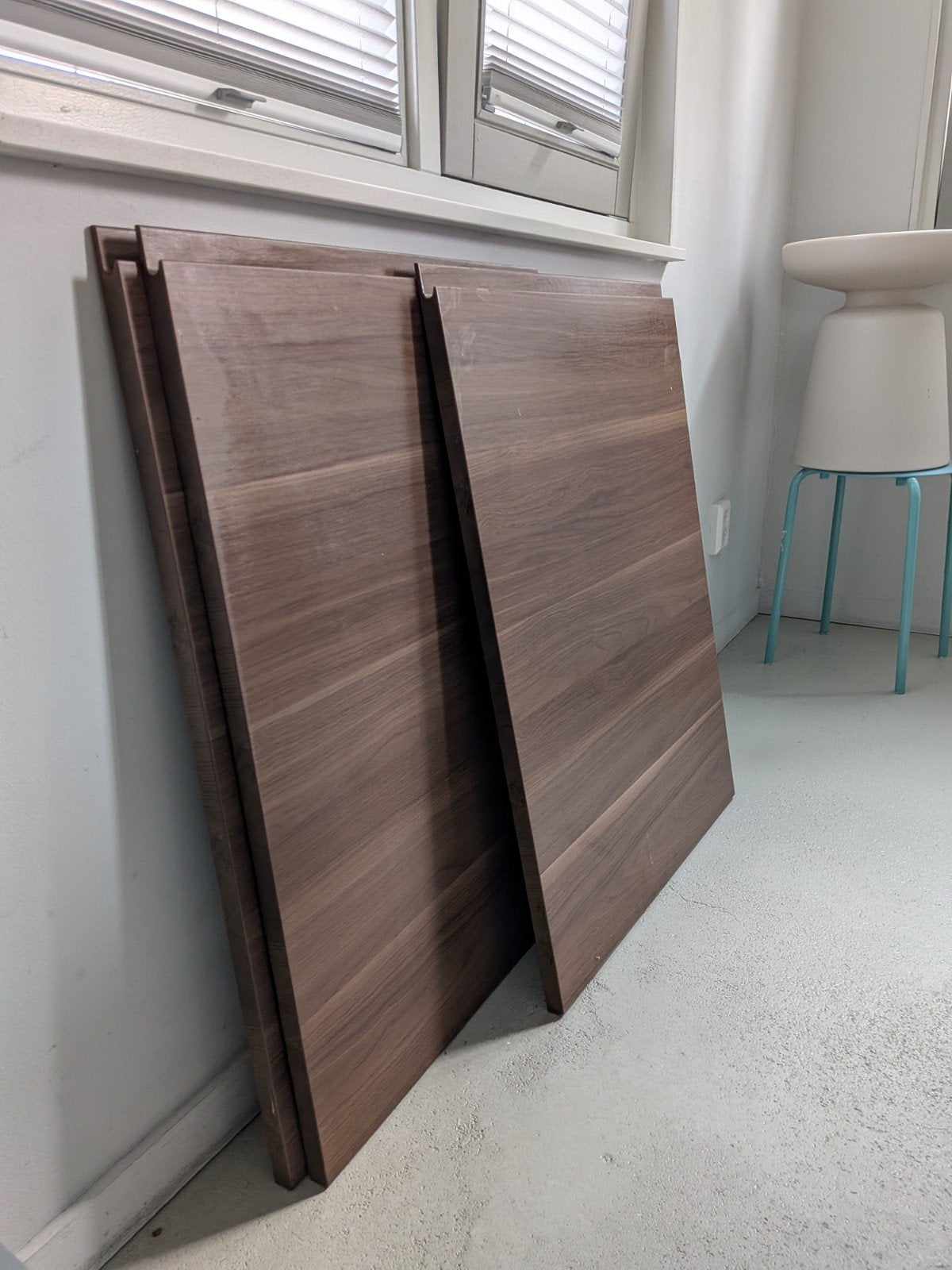 Ikea Voxtorp hout laminaat deurpanelen 4x 60x80, Ophalen, Gebruikt, Bruin, 50 tot 100 cm
