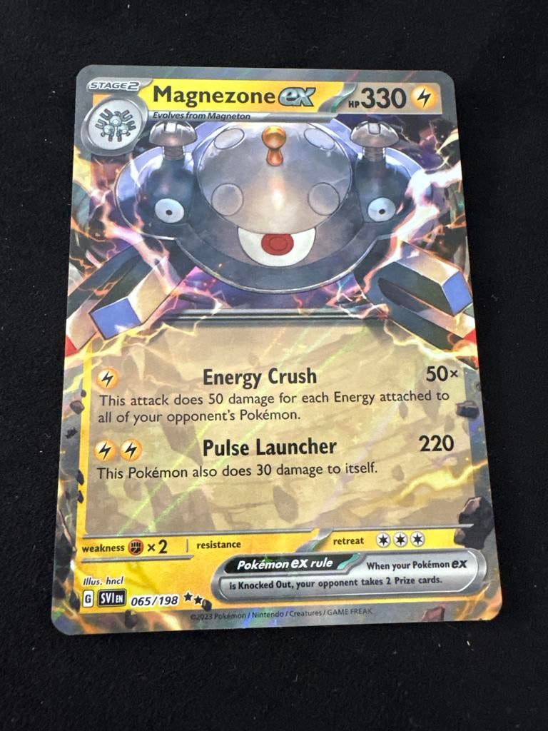Magnezone EX 065/198 Scarlet & Violet Base NM Pokémon Kaart, Ophalen of Verzenden, Zo goed als nieuw, Losse kaart