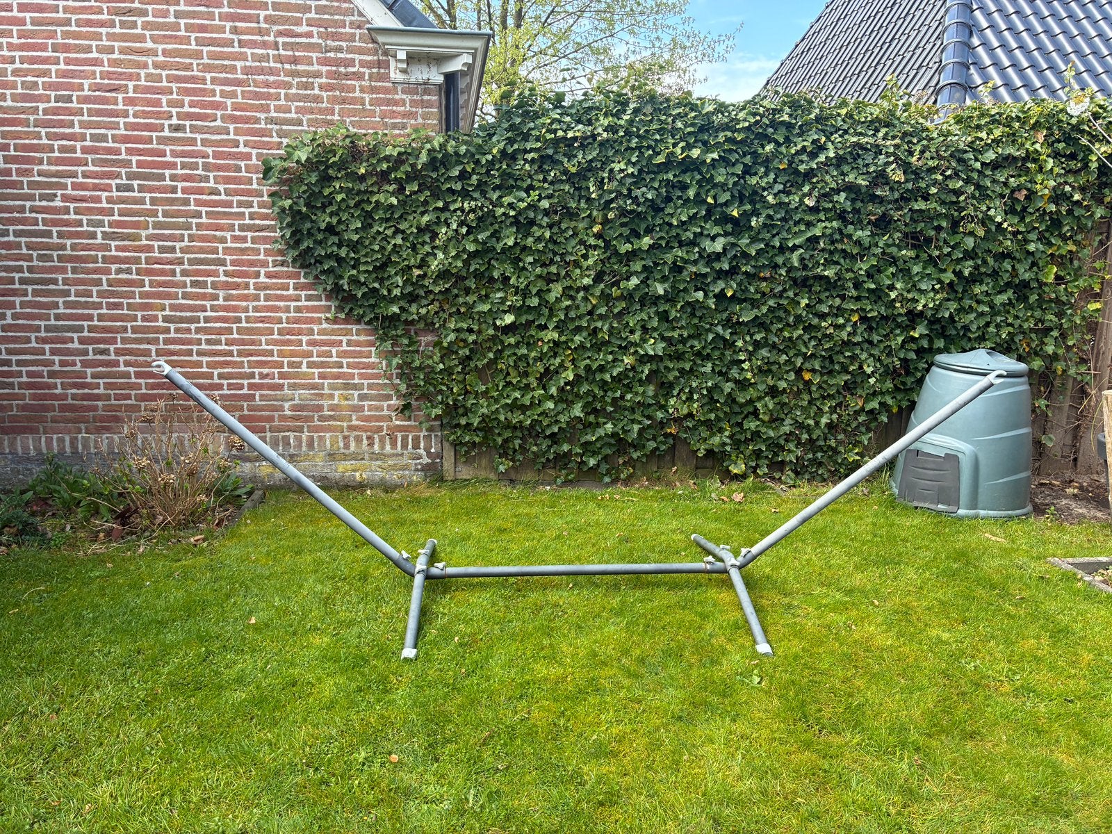 Hangmat standaard, Tuin en Terras, Hangmatten, Gebruikt, Eenpersoons, Met standaard, Buiten, Ophalen