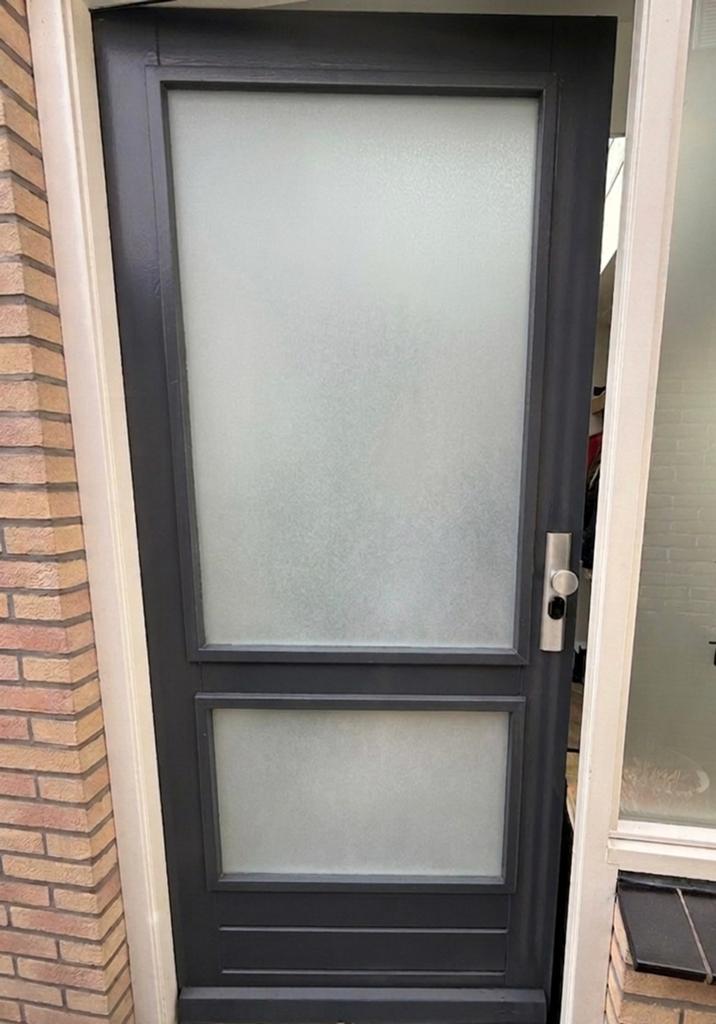 Hardhouten deur met HR++ glas (92,2 x 211,2 cm), Ophalen, 80 tot 100 cm, 200 tot 215 cm, Hout