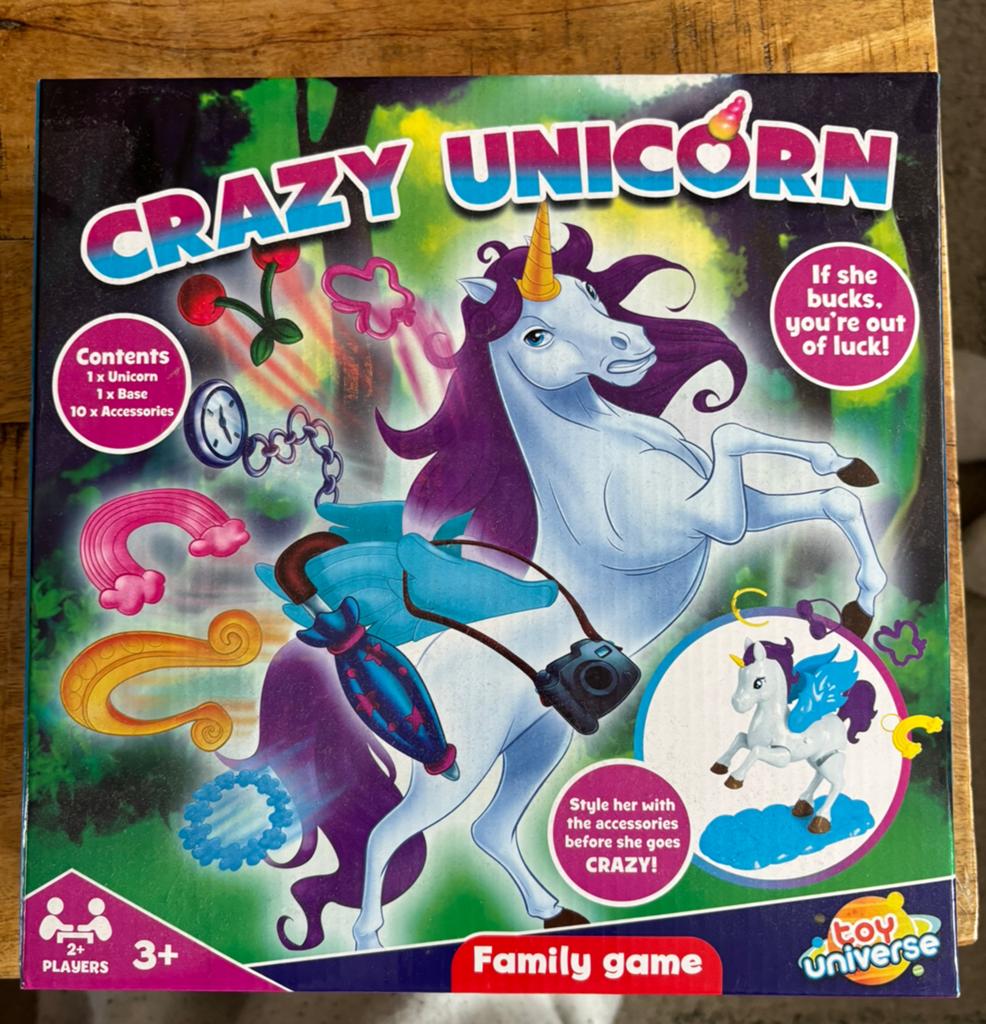 Familie spel Crazy Unicorn, Hobby en Vrije tijd, Gezelschapsspellen | Bordspellen, Ophalen, Zo goed als nieuw