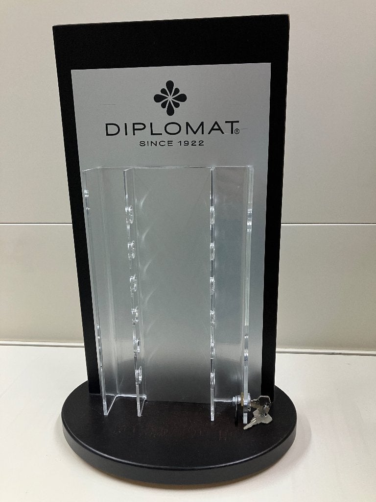 Originele Diplomat Pennen Display Met Sleutel, Verzamelen, Pennenverzamelingen, Overige merken, Balpen, Ophalen of Verzenden, Zo goed als nieuw