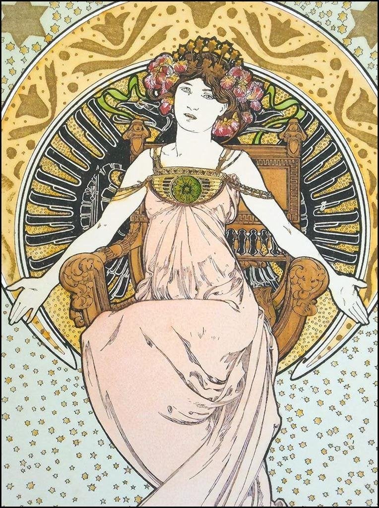 Pracht ALPHONSE MUCHA Kunst Jugendstil Poster affiche, Verzenden