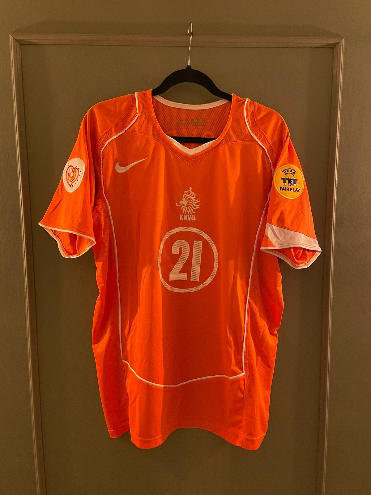Nederlands elftal shirt 2004 Bosvelt #21, Maat XL, Ophalen of Verzenden, Zo goed als nieuw, Shirt