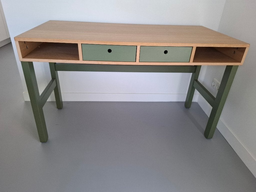 Flexa Popsicle bureau met lades en opbergvakken, Ophalen, Met lades, Groen, Scandinavisch