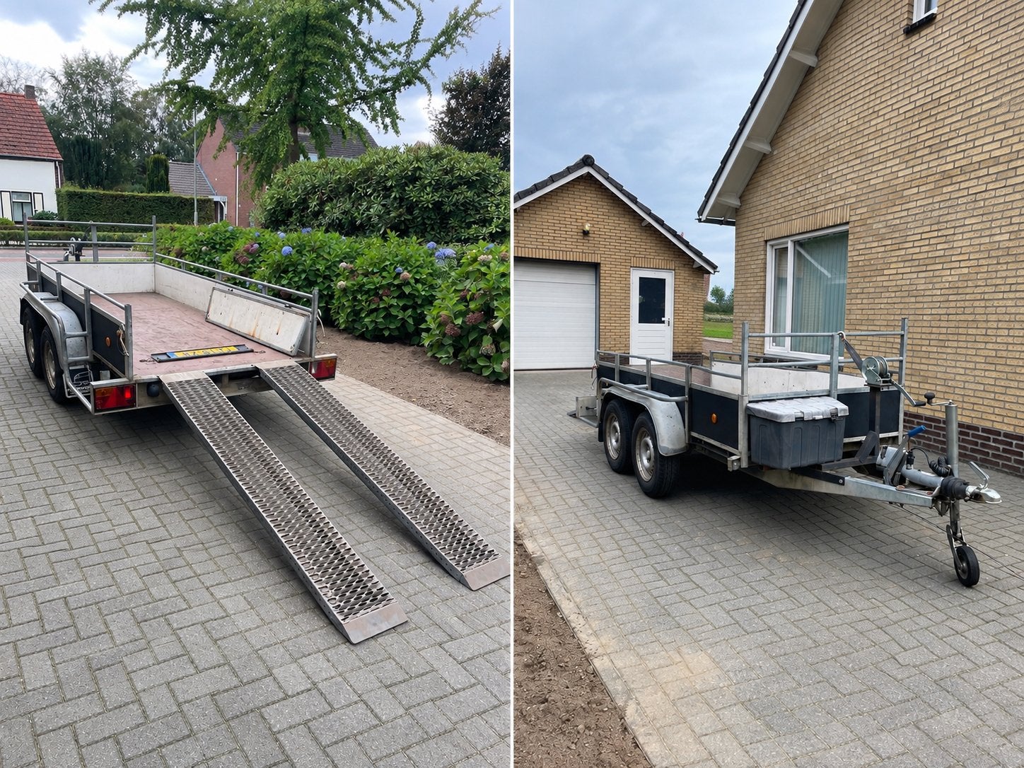 Super Degelijke Hapert Aanhangwagen met rijplaten, Ophalen, Zo goed als nieuw