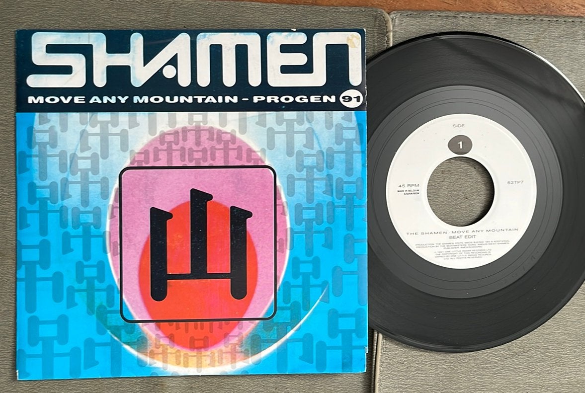 The Shamen - Move any mountain 7” BE 1991, Cd's en Dvd's, Vinyl Singles, Zo goed als nieuw, Dance en House, 7 inch, Ophalen of Verzenden