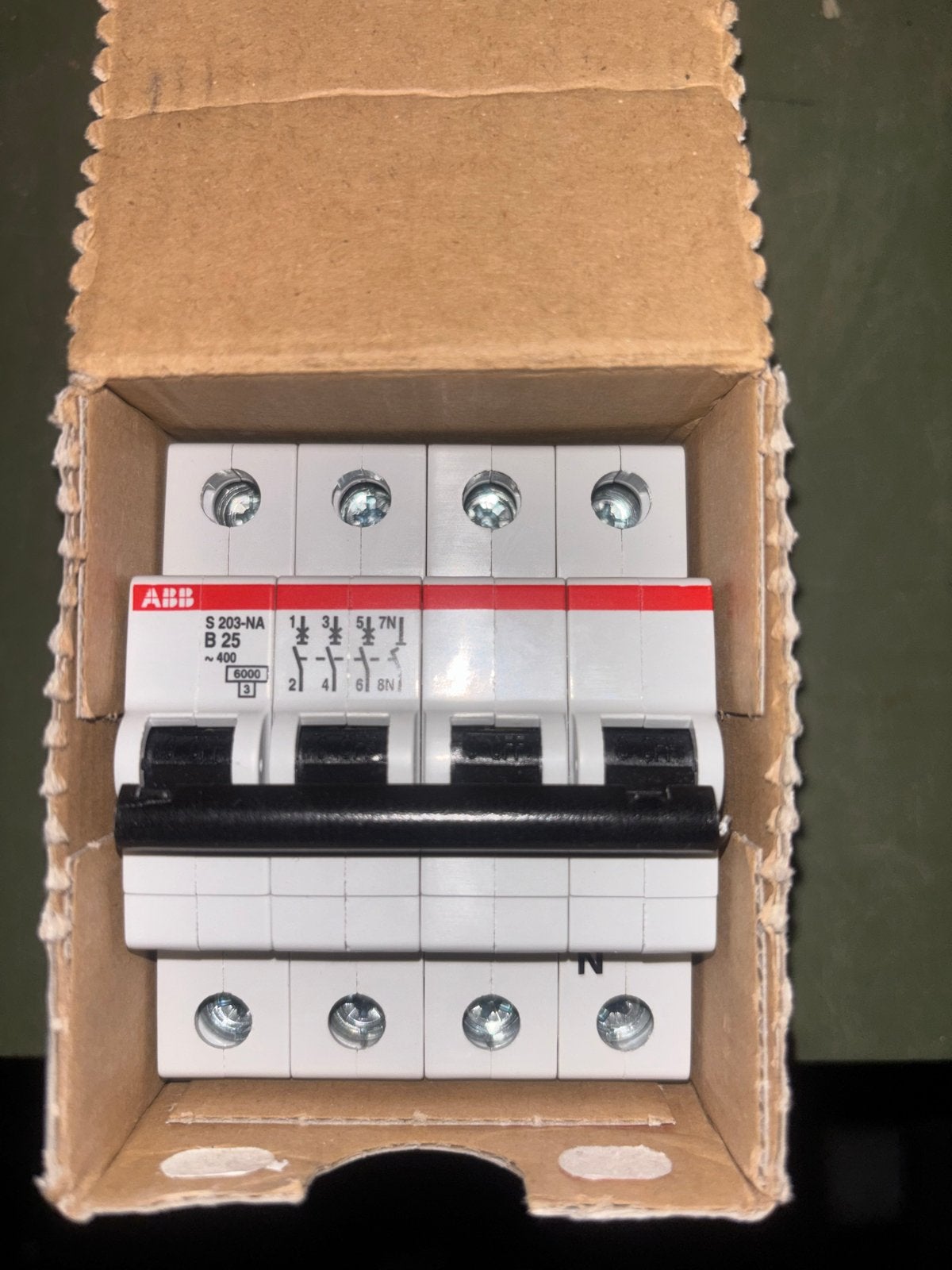 ABB S 203-NA B25 Installatieautomaat - Nieuw in doos, Ophalen of Verzenden, Nieuw, ABB, Installatieautomaat