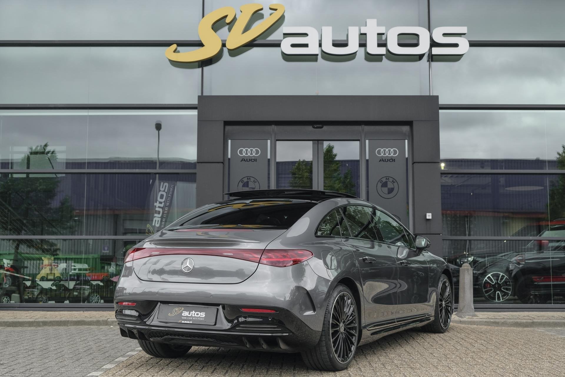 Mercedes-Benz EQE 350+ AMG 292pk 91 kWh Panoramadak Burmeste, Automaat, Achterwielaandrijving, Gebruikt, Zwart