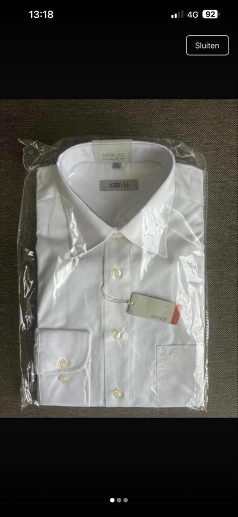 Nieuw Arrivee overhemd, wit, halswijdte 39/40 (M), Kleding | Heren, Overhemden, Ophalen of Verzenden, Nieuw, Wit, Halswijdte 39/40 (M)