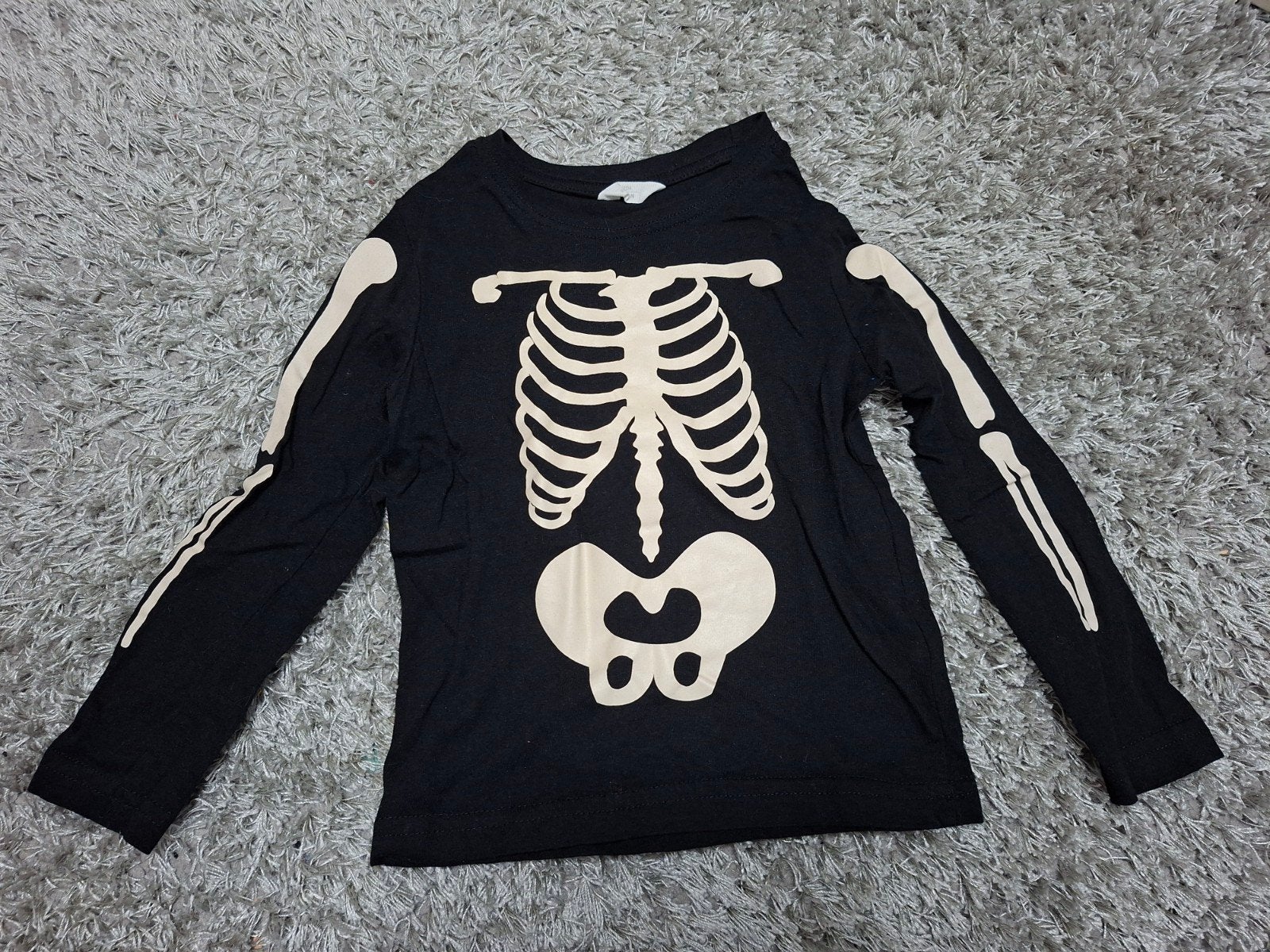 Skelet shirtje, maat 98, Kinderen en Baby's, Kinderkleding | Maat 98, Zeeman, Verzenden, Zo goed als nieuw, Shirt of Longsleeve