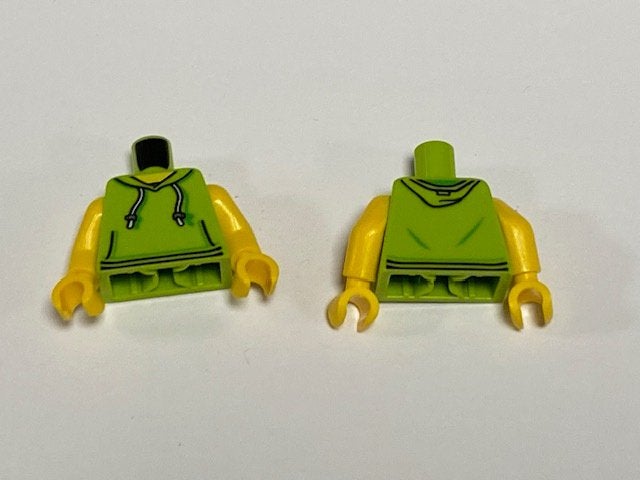 Partij Lego 2x nieuwe romp met limoen hoodie, Overige thema's, Lego, Nieuw, Ophalen of Verzenden