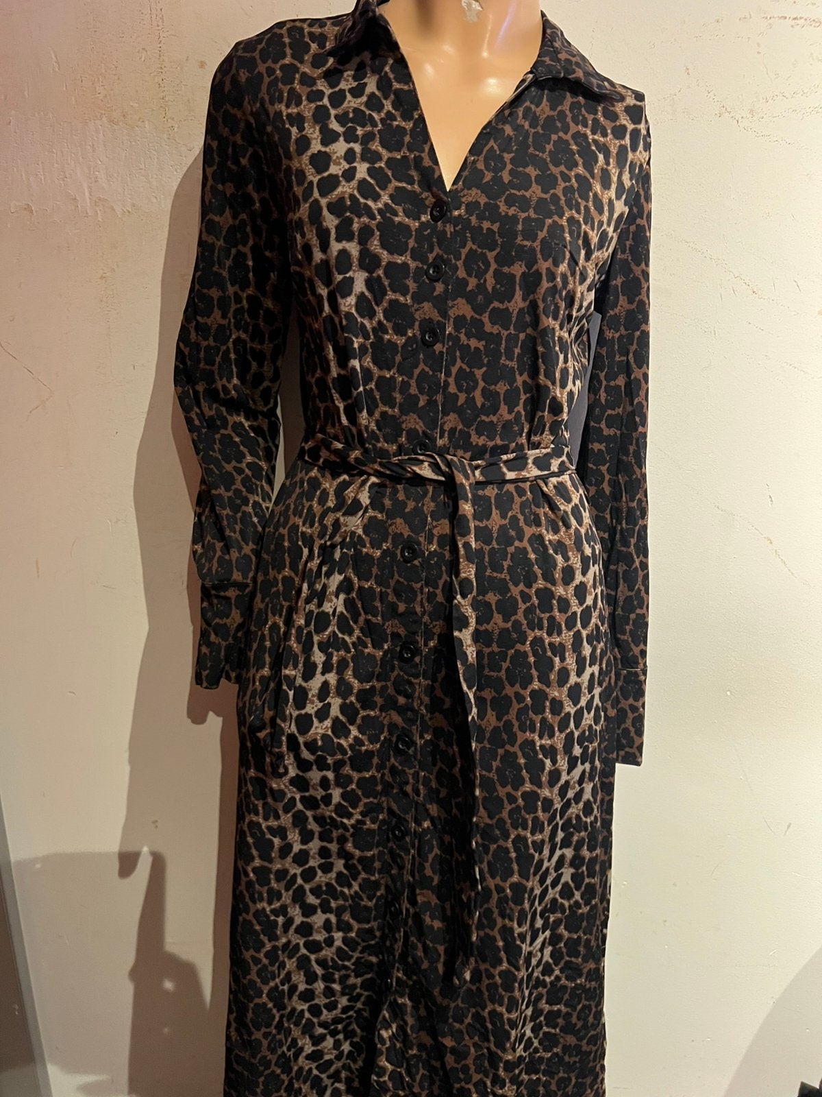 MY PAshion jurk net ceintuur maat m zgan, Kleding | Dames, Maat 38/40 (M), Bruin, MY PAshion, Ophalen of Verzenden