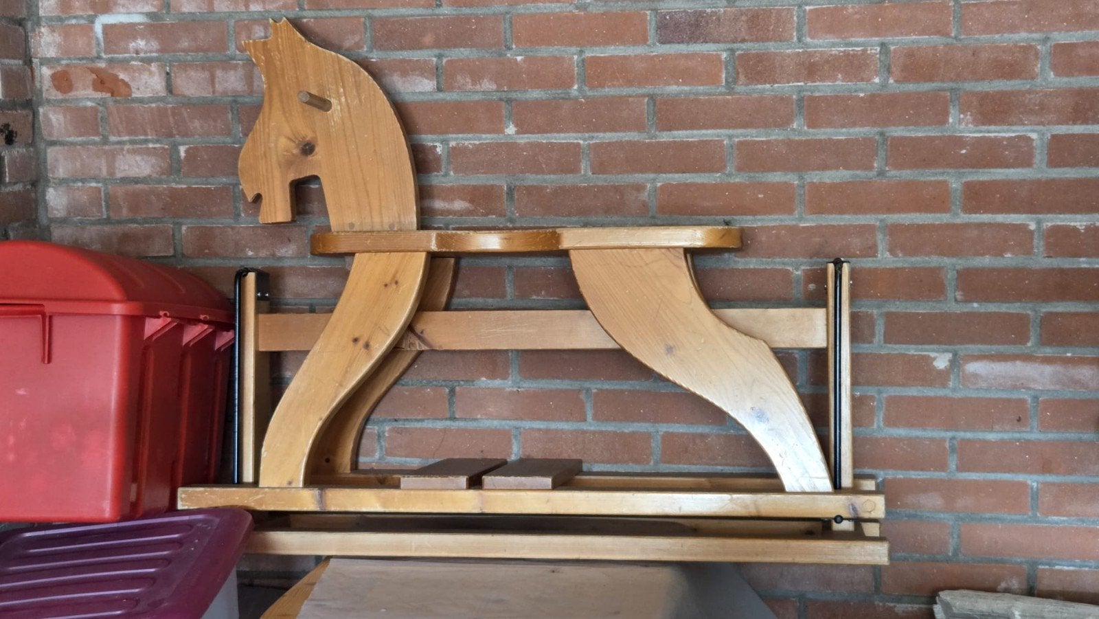 Houten Vintage  hobbel/schommelpaard van Bopita, Kinderen en Baby's, Ophalen, Gebruikt, Rij- of Hobbelspeelgoed