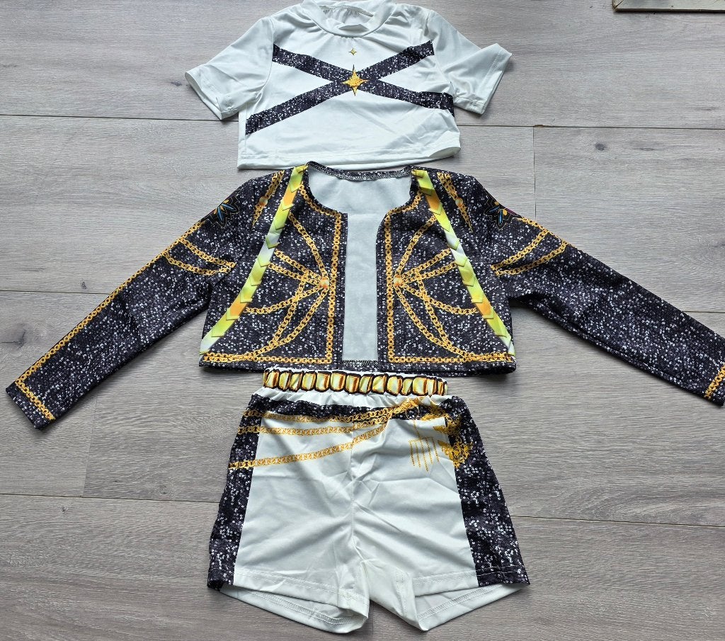 Demon Hunters Verkleed Jurk Set Kpop Meisje - 130cm, Kinderen en Baby's, Kinderkleding | Maat 128, Ophalen of Verzenden, Nieuw