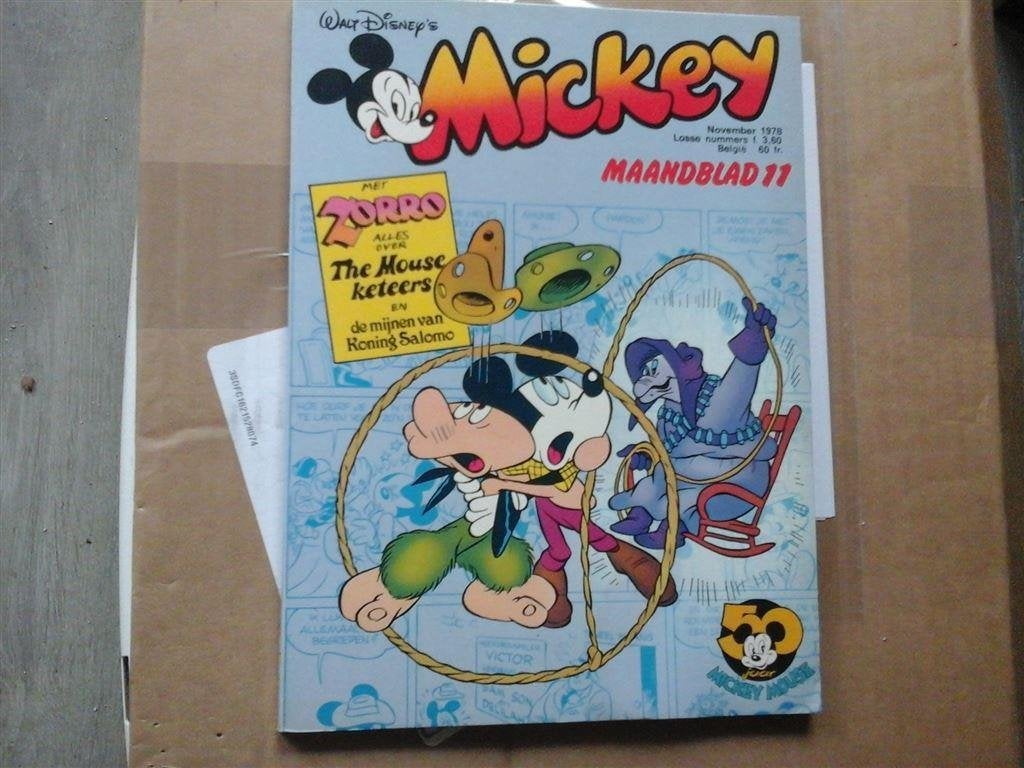 ns5-mickey mouse maandblad november 1978-goede staat, Boeken, Eén stripboek, Ophalen of Verzenden, Zo goed als nieuw
