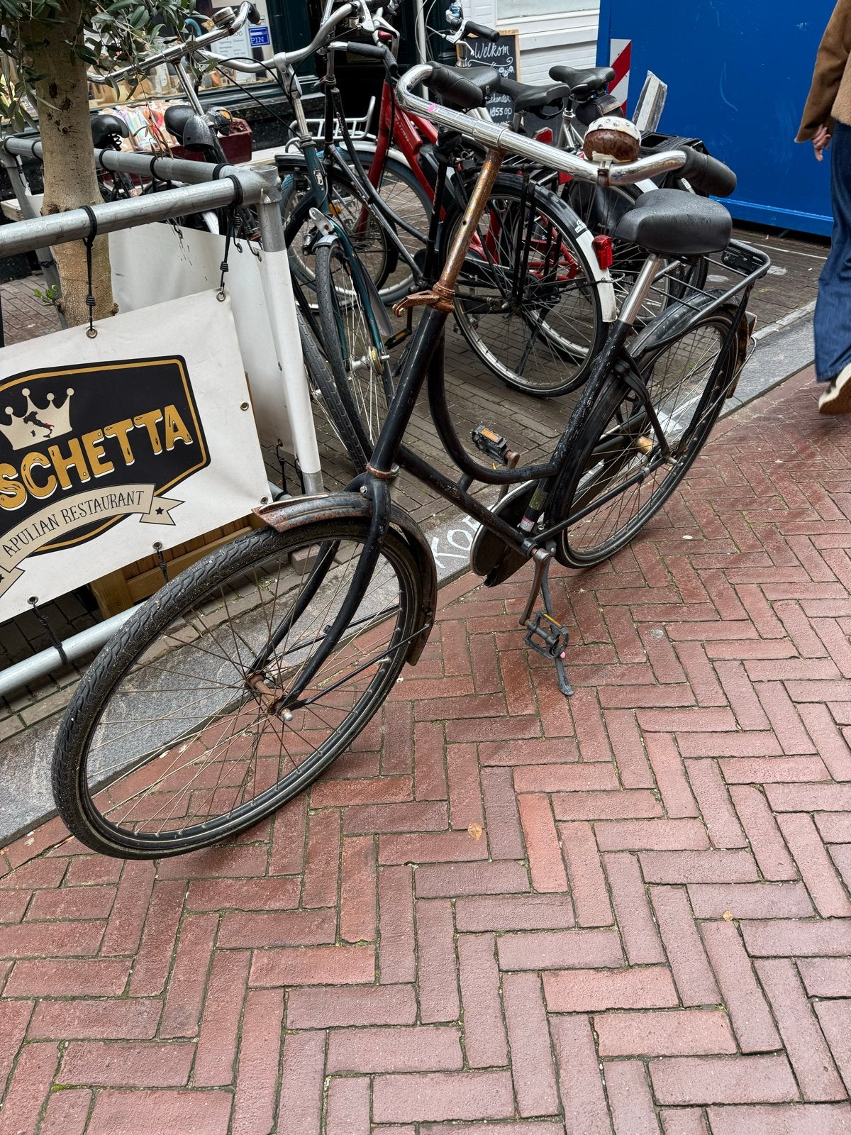 Zwarte omafiets - Opknapper, Terugtraprem, Gebruikt, 57 tot 61 cm, Ophalen
