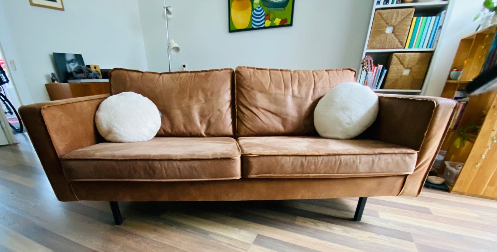 Mooie 2,5 zit bank cognac, Huis en Inrichting, Ophalen, Gebruikt, Overige maten, 150 tot 200 cm