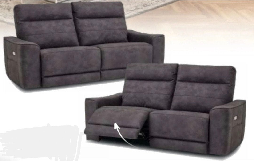 Nieuwe 2,5 + 2 zits met electronische  relaxen, Ophalen of Verzenden, Nieuw