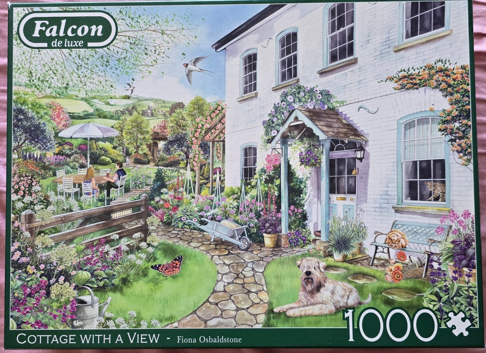 Falcon puzzel cottage with a view, Hobby en Vrije tijd, Ophalen of Verzenden, 500 t/m 1500 stukjes, Zo goed als nieuw