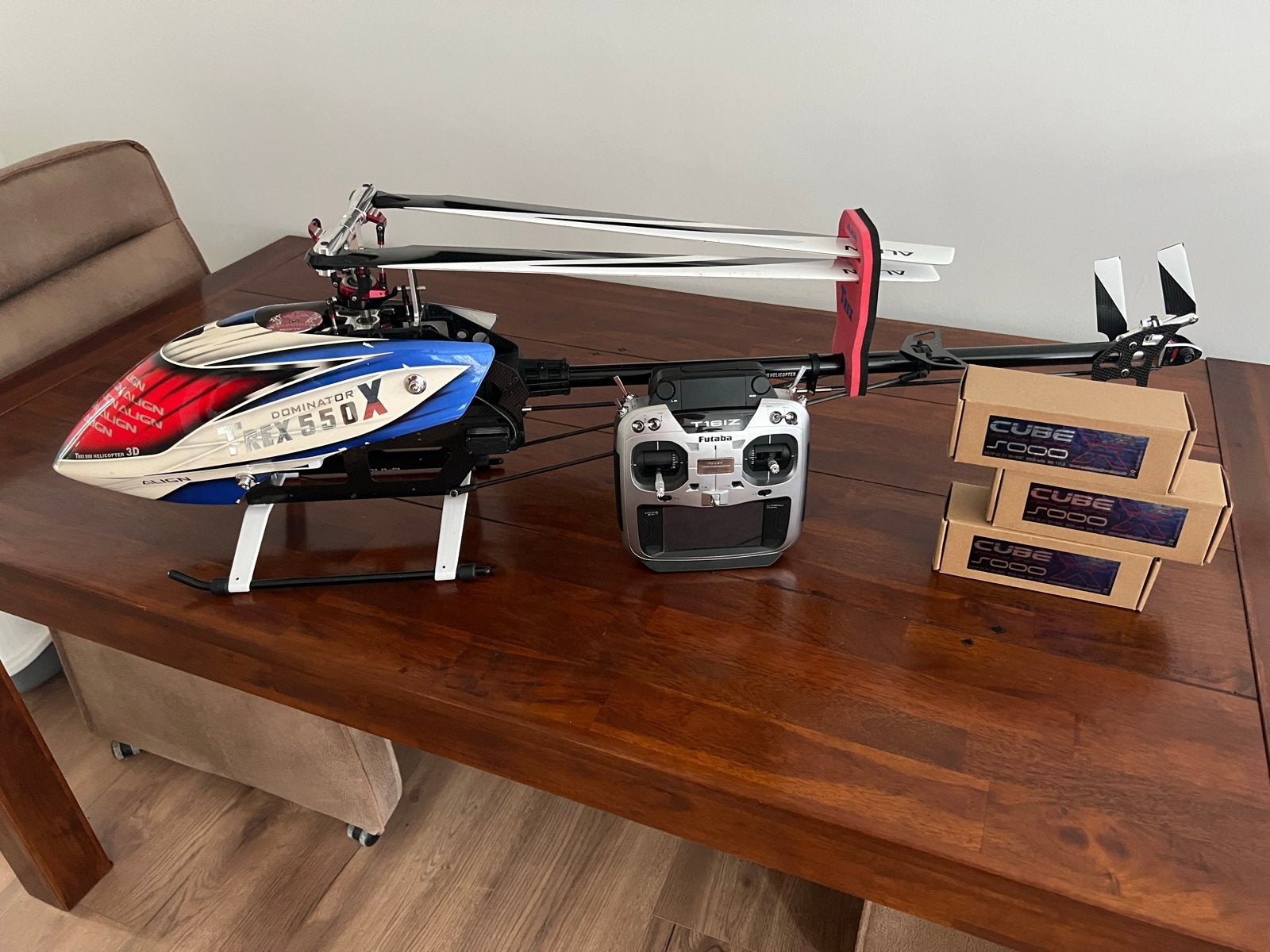 Align T-Rex 550X Dominator RC Helikopter met Futaba T16IZ, Ophalen, Gebruikt, Elektro, Helikopter