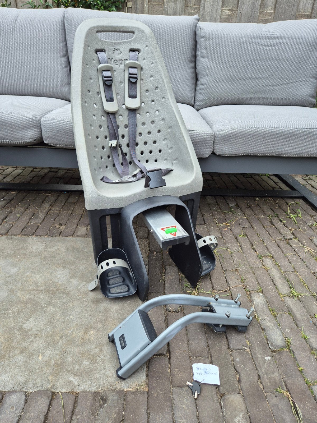 Yepp Maxi Silver fietsstoel, Ophalen, Gebruikt, Achterzitje