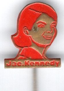 Jac. Kennedy rood op koper speldje ( S_026), Verzenden, Nieuw, Figuurtje, Speldje of Pin