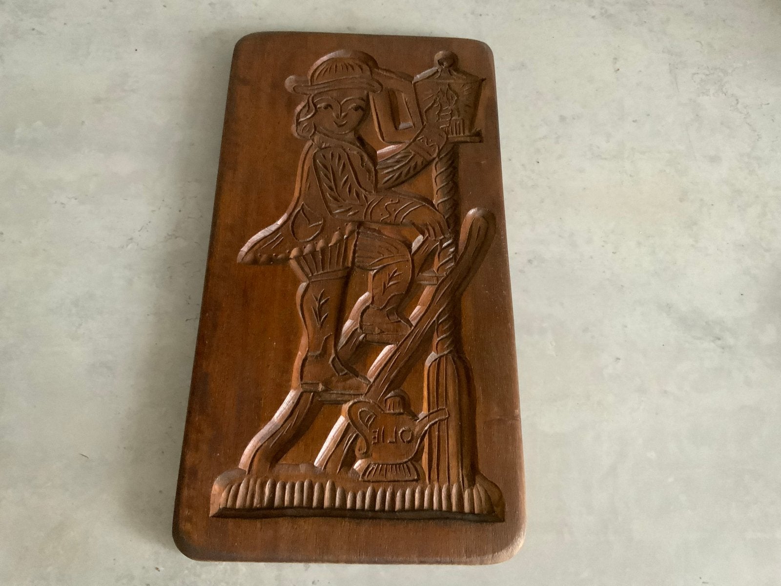 Vintage houten snijwerk wanddecoratie - Zomer 1973, Overige onderwerpen, Houtsnijwerk, Ophalen of Verzenden, Handgemaakt