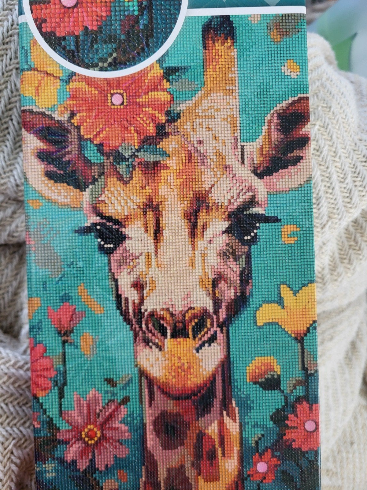 Diamond Painting Giraffe 40x60 cm - ronde steentje, Ophalen of Verzenden
