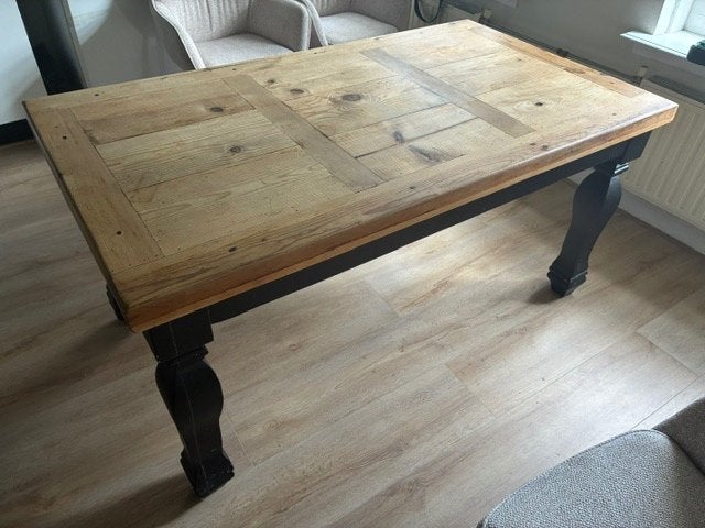 DEGELIJKE HOUTEN EETKAMER TAFEL, Huis en Inrichting, Tafels | Eettafels, Ophalen, Gebruikt, 50 tot 100 cm, 150 tot 200 cm