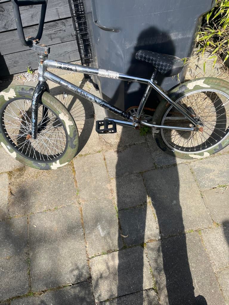 Subtiel BMX-fiets met camouflagebanden, Staal, Velgrem, 20 tot 24 inch, Ophalen of Verzenden